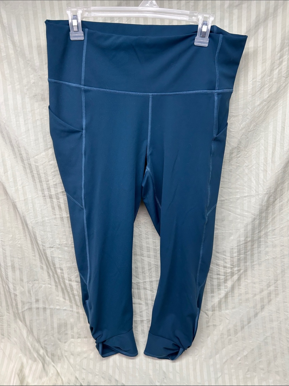 Fabletics PureLux Teal Blue High-Waist Pocketed Joggers